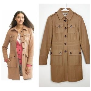 Banana Republic Classic Wool Coat Jacket Size XS Extra Small in Camel Tan